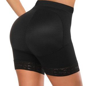 Wholesale Black Large Size Butt Lifter Tummy Control Lifting Panty Lace Hem